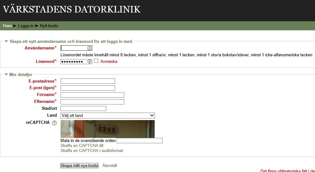 Skapa användarkonto 2
